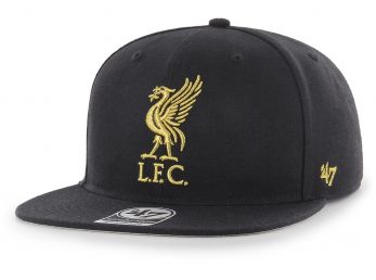 Liverpool 47 Brand Captain Baseball Cap Snapback Black Metallic