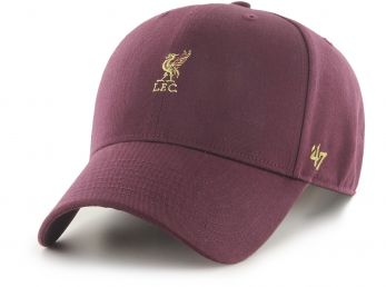 Liverpool 47 Brand MVP Baseball Cap Liverbird Crest Maroon Gold