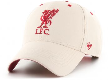 Liverpool 47 Brand Rockey Nook Baseball Cap Bone Beige Red