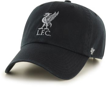 Liverpool 47 Brand Clean Up Relaxed Fit Cap Liverbird Crest Black Grey
