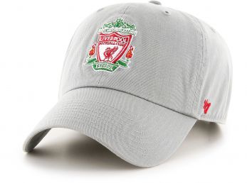 Liverpool 47 Brand Clean Up Baseball Cap Liverpool Crest Grey
