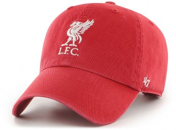 Liverpool 47 Brand Clean Up Relaxed Fit Cap Liverbird Crest Red White