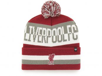 Liverpool 47 Brand Cuff Liverbird Split Crest Pom Red White Grey