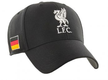 Liverpool 47 Brand MVP Baseball Cap Liverbird Crest Cap German Flag Black