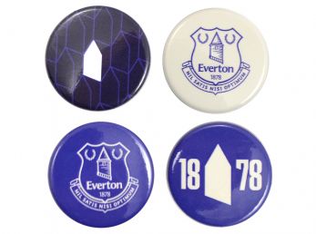 Everton FC Four Pack Button Badges