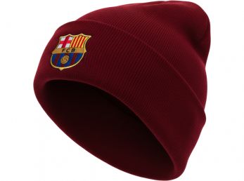 FC Barcelona Burgundy Knitted Turn Up Hat