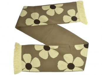 Flower Fashion Scarf Brown