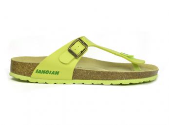 Sanosan Geneve Sano Flor Lime Women's Designer Thong Sandals