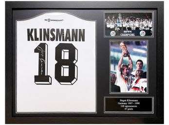 Germany Klinsmann Signed Framed Football Shirt