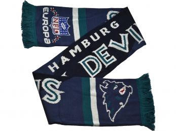 Hamburg Sea Devils ELF Stripe Supporters Scarf Blue / Teal / White