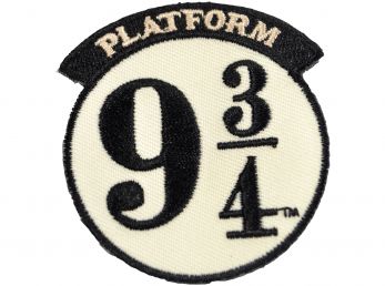 Harry Potter Platform Nine and Three Quarters Embroidered Iron-On Sticker