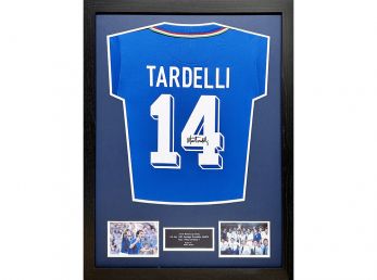 Italy Marco Tardelli Signed Framed Football Shirt