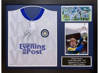Leeds Gordon Strachan Signed Framed Football Shirt