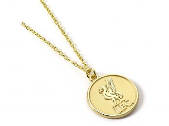 Livepool Gold Tone Crest Necklace