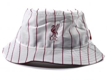 Liverpool 47 Brand Bucket Hat White Red Pinstripe