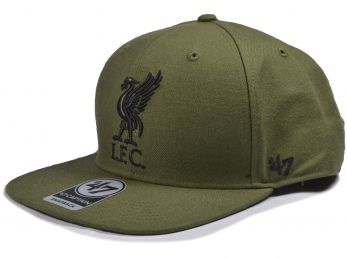 Liverpool 47 Brand Captain Baseball Cap Snapback Dark Green Camo