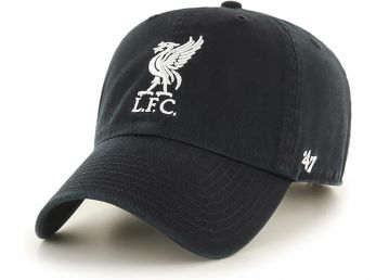 Liverpool 47 Brand Clean Up Baseball Cap Black White