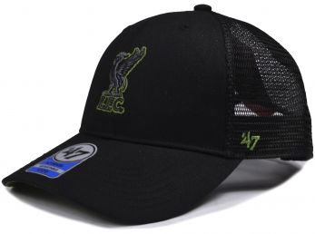 Liverpool 47 Brand Kids Mesh Snapback Baseball Cap Black Green