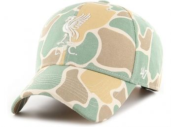 Liverpool 47 Brand MVP Liverbird Crest Relaxed Fit Baseball Cap Duck Camo