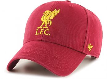 Liverpool 47 Brand MVP Relaxed Fit Baseball Cap Dark Red Yellow
