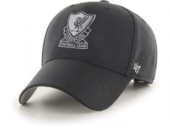 Liverpool 47 Brand MVP Retro Crest Baseball Cap Black Grey