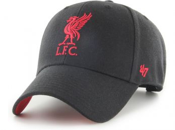 Liverpool 47 Brand Snapback Baseball Cap Black Red