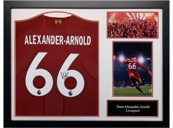 Liverpool Alexander Arnold Signed Framed Football Shirt