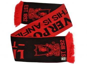 Liverpool Anfield Red Black Jacquard Knit Scarf