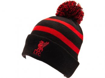 Liverpool Breakaway Kntted Bobble Hat Red Black