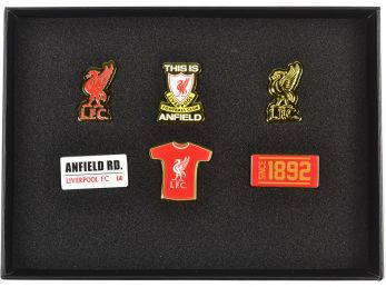 Liverpool FC 6 Piece Boxed Executive Badge Set