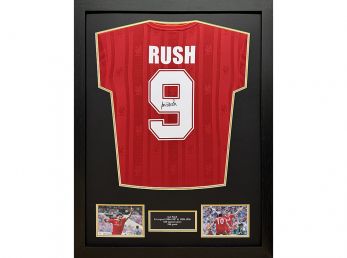 Liverpool Ian Rush Signed Framed Football Shirt