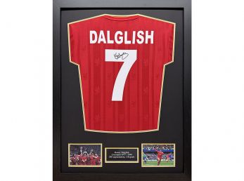 Liverpool Kenny Dalglish Signed Framed Football Shirt