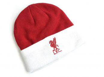 Liverpool Monroe Knitted Turn Up Hat Red White