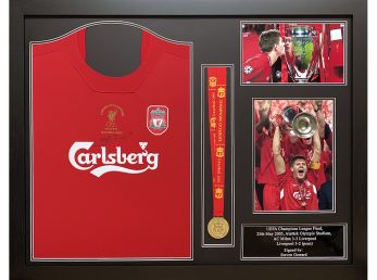 Liverpool Steven Gerrard Signed Framed Football Shirt