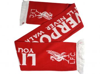 Liverpool YNWA Jacquard Knit Scarf Red White
