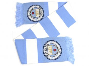 Man City Bar Scarf Sky Blue White