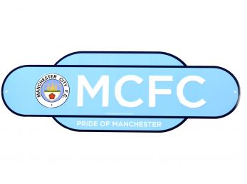 Manchester City FC Colour Retro Years Metal Street Sign
