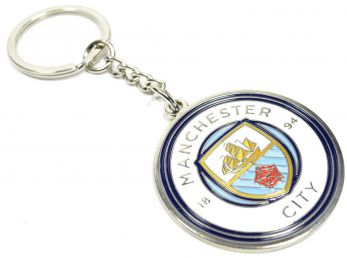 Manchester City FC Large Crest Keyring