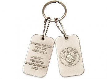 Man City Dog Tags Keyring