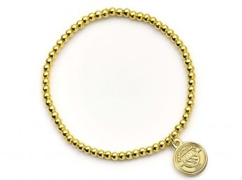 Man City Football Club Gold Tone Ballbead Bracelet