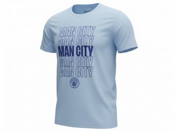 Man City Logo T-Shirt Sky Blue Adults