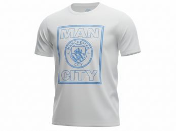 Man City Logo T-Shirt White Adults