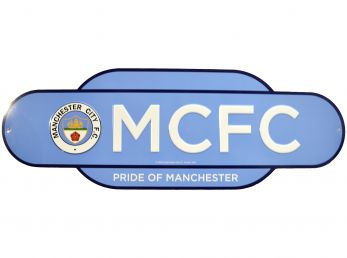 Manchester City FC Colour Retro Years Metal Street Sign