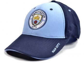 Man City Snapback Baseball Cap Sky Blue Navy