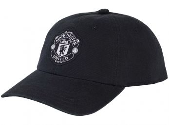Man UTD Adidas Dad Cap Black White