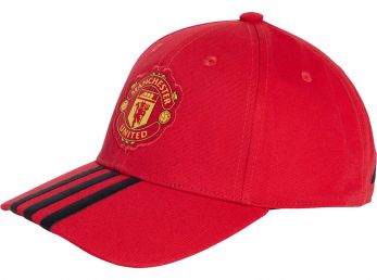 Man UTD Adidas Theatre of Dreams Baseball Cap Red Black