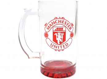 Man Utd Crest Stein Pint Glass