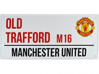 Manchester United FC Metal Light Street Sign