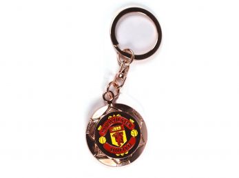 Man UTD Rose Gold Football Keyring