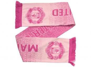 Man UTD Speckled Pink Jacquard Knit Scarf